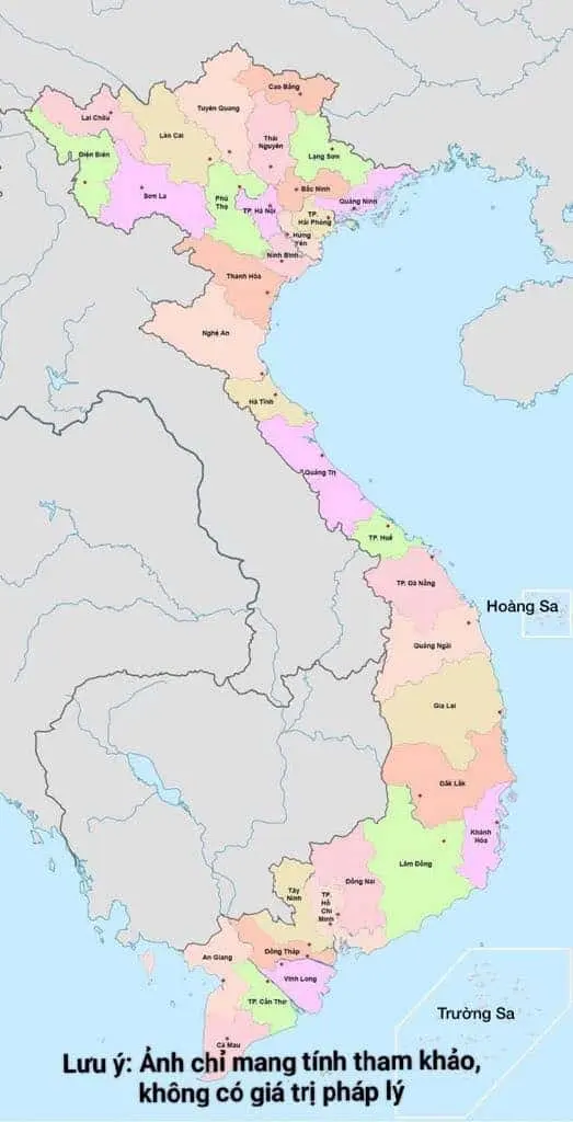 Bản đồ hành chính Việt Nam sau sáp nhập còn 34 tỉnh thành